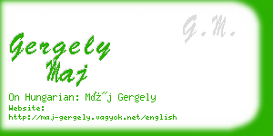 gergely maj business card